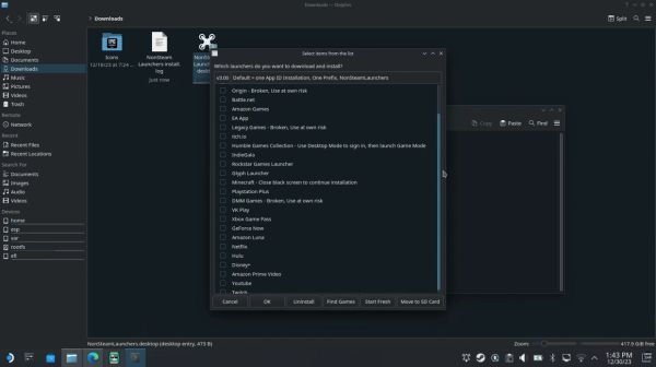 Select Launchers to Install