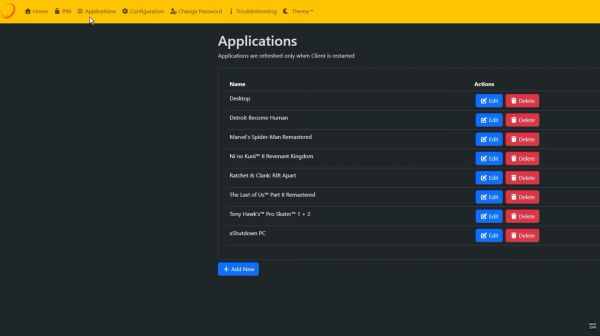 Sunshine Applications Tab